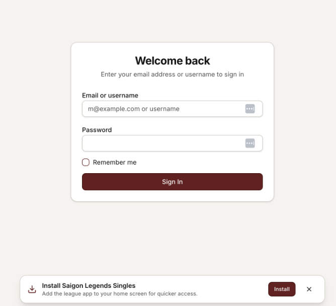 Q-Rate app login screen showing email and password fields